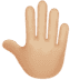 🤚🏼 raised back of hand: medium-light skin tone display on Apple